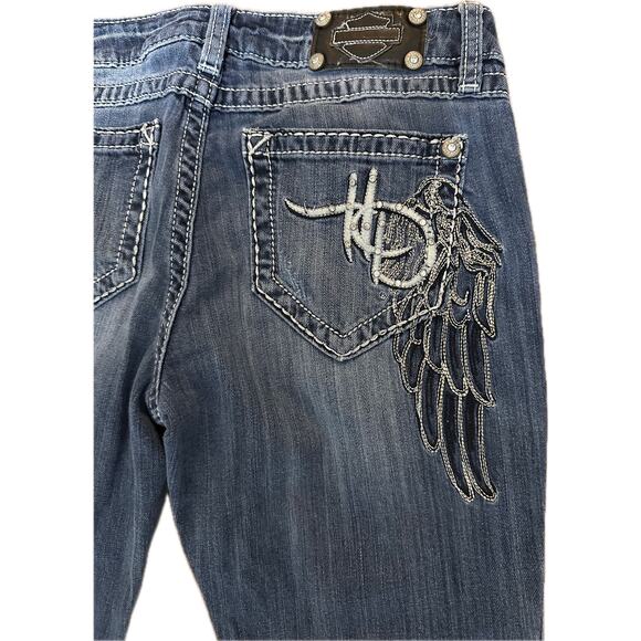Authentic Harley-Davidson Women's Low Rise Boot Cut Jeans - Picture 3 of 11